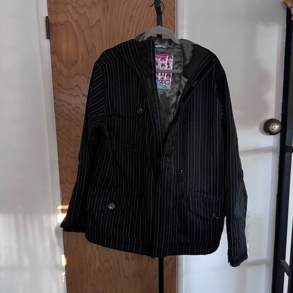 Burton Other - Burton snowboard Black Pinstripe Hooded Jacket men medium